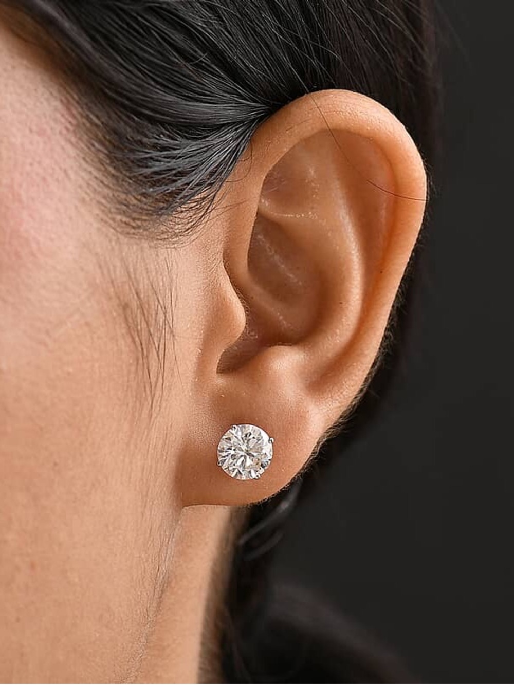 2.0 Carat Moissanite 18K Gold Over 925 Sterling Silver Stud
Earrings NWT